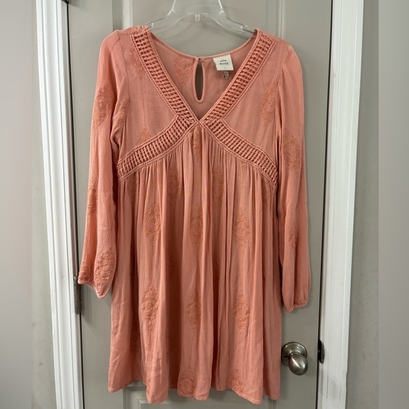 Knox Rose Dresses & Skirts - Knox Rose Coral Long Sleeve Dress